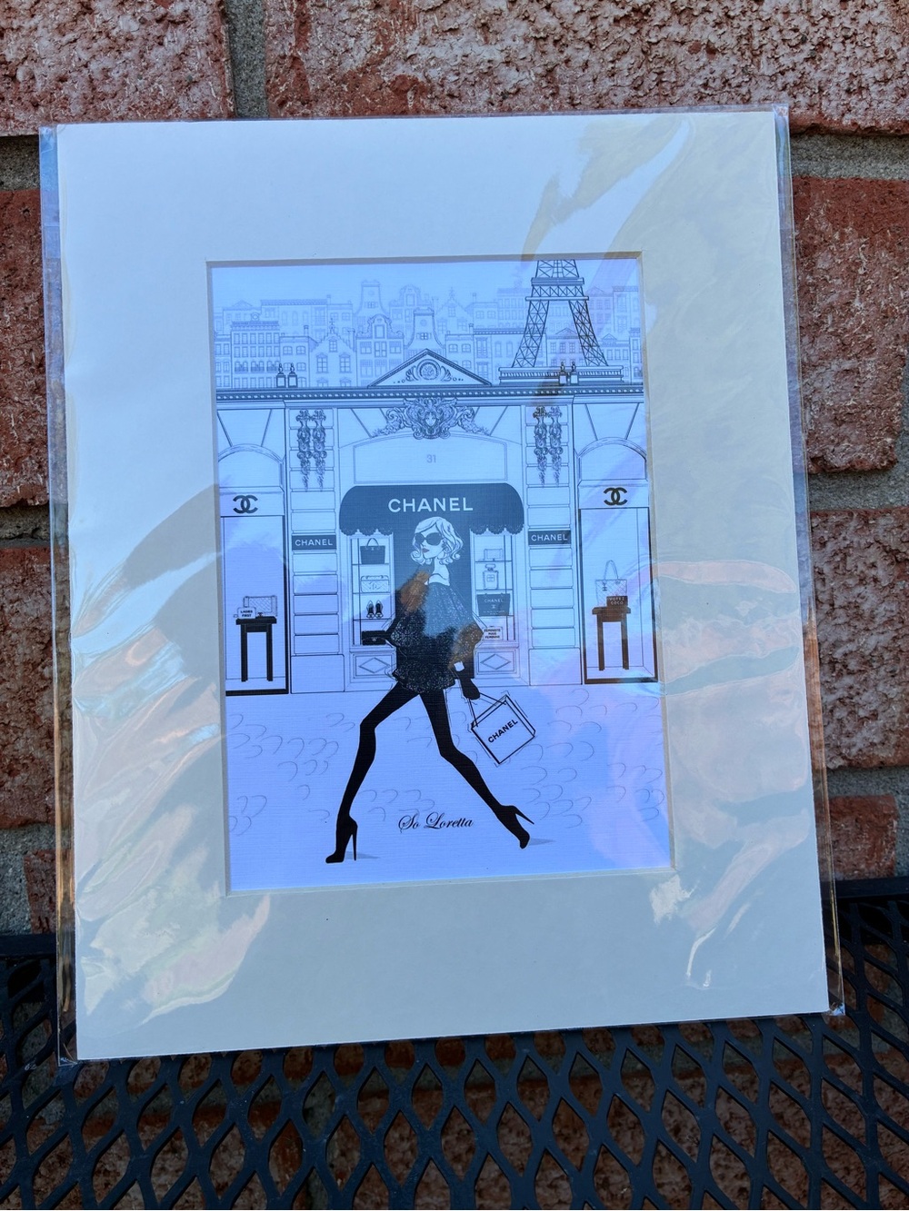 Chanel Black & White Fashion Illustration Print - Branded Style